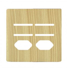 Placa p/ 4 Interruptores + 2 Tomadas 4x4 - Novara Maple